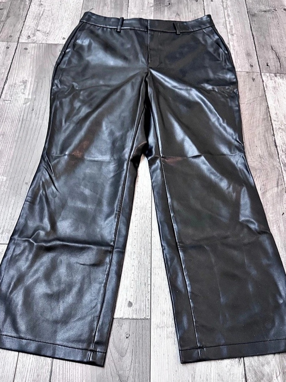 Avec Les Filles Faux Leather Wide Leg Pants Size Medium